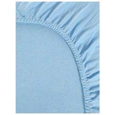 Простыня "Текстильная лавка" махровая, Голубой, 180х200 см