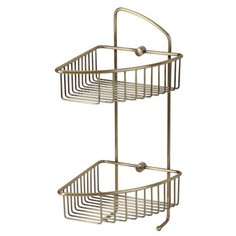 Полка металлическая угловая двойная Veragio BASKET VR.GFT-9037.BR