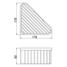 Полка металлическая угловая Veragio BASKET VR.GFT-9043.CR