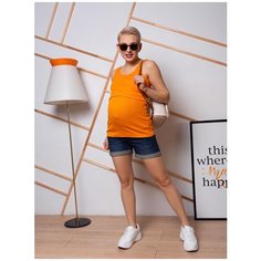 Майка I love mum Лайза оранжевая для беременных и кормящих (50)