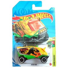 Hot Wheels Базовая машинка Aero Pod, желто-зеленая