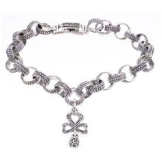 МАРКАЗИТ Браслет с марказитами из серебра BR480-SP12, 19 см, 16.45 г