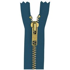 YKK Молния неразъёмная 0504219/14, 14 см, джинсово-голубой/латунь