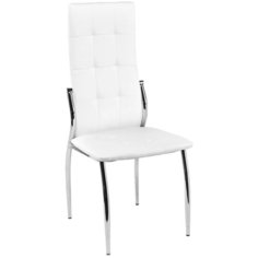 Стул Woodville Farini, металл/искусственная кожа, цвет: белый