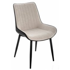 Стул Woodville Seda, металл/текстиль/искусственная кожа, металл, цвет: light beige/dark brown