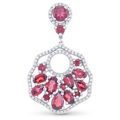 Silver WINGS Подвеска из серебра гранат, куб.цирконий 23knys1736-155