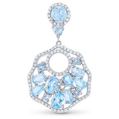 Silver WINGS Подвеска из серебра топаз, куб.цирконий 23knys1736-155