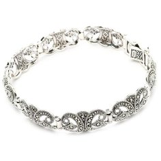 МАРКАЗИТ Браслет с марказитами из серебра BR008, 17.5 см, 22.58 г