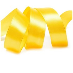 Лента атласная 3/4 (20мм) цв.3016 т.желтый IDEAL уп.27,4 м