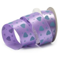 ZT-09.4 цв.A2-141 Лента атласная с рисунком TBY.ЛДР.ZT-09.4 шир.2,5см цв.A2-141 уп.9,14 м Ideal