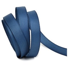 Лента Ideal репсовая в рубчик шир.10мм цв. 374 синий уп.27,42м