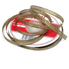 Лента IDEAL с люрексом ТВ-ЛЮР шир. 6мм цв.140 черный/золото уп.22,85 м