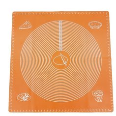 Коврик силиконовый для раскатки теста, 70х70 см, оранжевый Edenberg