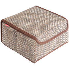 CASY HOME Коробка BO-062, 27×25×12 см бежевый/коричневый