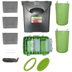 Ящик зимний "FishBox" односекционный (10л) зеленый Helios