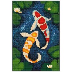 Алмазная мозаика Алмазная Фея 0048. Изящные Карпы Кои