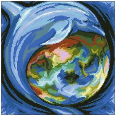 Алмазная мозаика Алмазная Фея 0163. Дельфин венеры