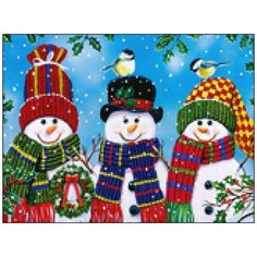 Алмазная мозаика Алмазная Фея A-0405 (40 x 30 см). Снежные друзья