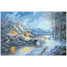 Алмазная мозаика Алмазная Фея 0026. Зимний пейзаж 2