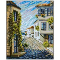 Алмазная мозаика Алмазная Фея 0170. Курортный городок