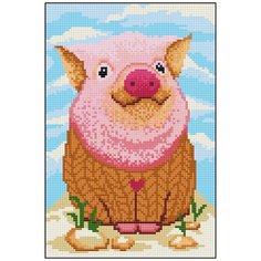 Алмазная мозаика Алмазная Фея 0049. Хрюша