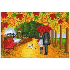 Алмазная мозаика Алмазная Фея 0031. Осенняя прогулка