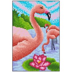 Алмазная мозаика Алмазная Фея 0028. Фламинго