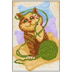 Алмазная мозаика Алмазная Фея 0051. Кот игрун