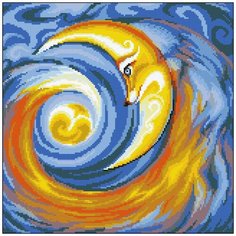 Алмазная мозаика Алмазная Фея 0162. Лунная лиса