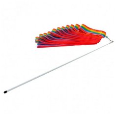 Палочка с лентой для художественной гимнастики Larsen AB227 радужный