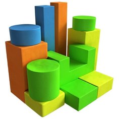 Мягкий игровой комплекс ROMANA Фабрика ДМФ-МК-11.90.09, оранжевый/желтый/синий