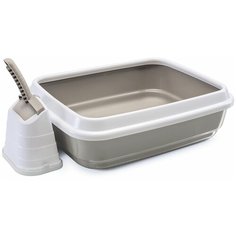 Туалет-лоток для кошек Imac Duo 59х40х28 см серый 1 шт.