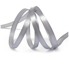 Лента атласная 1/4 (6мм) цв.3170 т.серый IDEAL уп.27,4 м