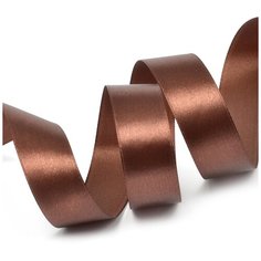 Лента атласная 3/4 (20мм) цв.3139 т.коричневый IDEAL уп.27,4 м