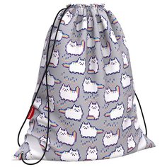 ErichKrause Мешок для обуви Pixel Cat (48253) серый/белый