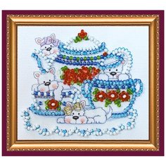 Набор для вышивания с магнитом АБРИС АРТ AMA-180 Веселые щенки 8х7 см Abris ART