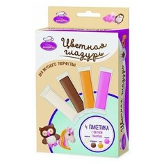 Цветная глазурь, 1Toy (набор для творчества, 160 г, 4 х 40 г, 4 цвета, Т13708)