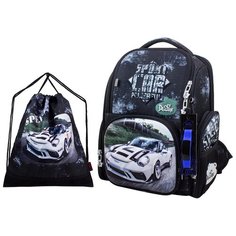 DeLune ранец Speed (11-033), черный/синий
