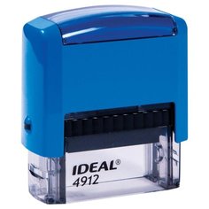 Штамп самонаборный 4-строчный, оттиск 47х18 мм, без рамки, TRODAT IDEAL 4912 P2, КАССА В КОМПЛЕКТЕ, 125427