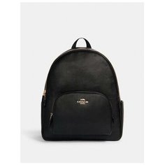 Женский кожаный рюкзак Coach Large Court Backpack black
