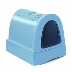 Туалет для кошек IMAC Zuma закрытый, пепельно-синий 40х56х42,5см
