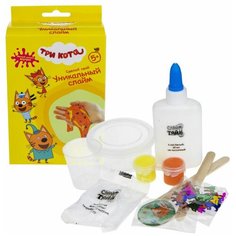 Слайм тайм Три Кота, 1Toy (набор для творчества, 15,5х10,5х4,7 см, Т16608)