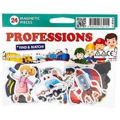 Профессии, Анданте (развивающая игра на магнитах, 24 эл, NF1018, серия Ассоциации)