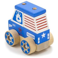 Полицейская машина, Alatoys (конструктор-каталка, малая, ККМ04)