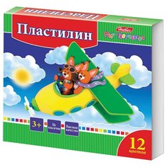 Пластилин Hatber Ушастики 12 цветов (KPn_12880)