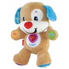 Интерактивная развивающая игрушка Fisher-Price Смейся и учись. Ученый Щенок с технологией Smart Stages (BLW32), бежевый