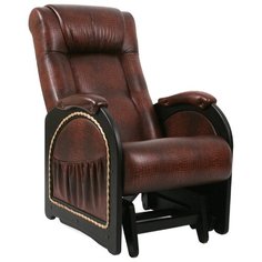 Кресло-качалка глайдер Модель 48 Венге, экокожа Antik crocodile Komfort