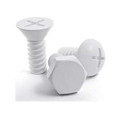 Набор вешалок Qualy Screw 3 шт, белый