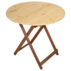 Стол складной, большой, круглый, 79x79x73см, сосна "Банные штучки" (32187)