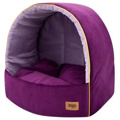 Домик для собак и кошек ZOOexpress Ампир №1 31х31х35 см лиловый/баклажан